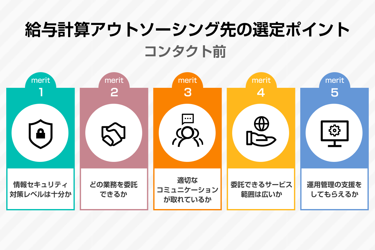 給与計算アウトソーシング先の選定ポイント