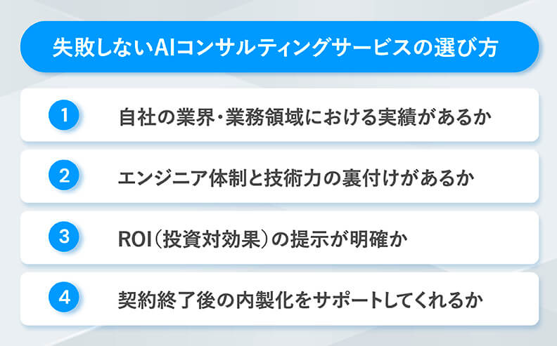 失敗しないAIコンサルティングサービスの選び方