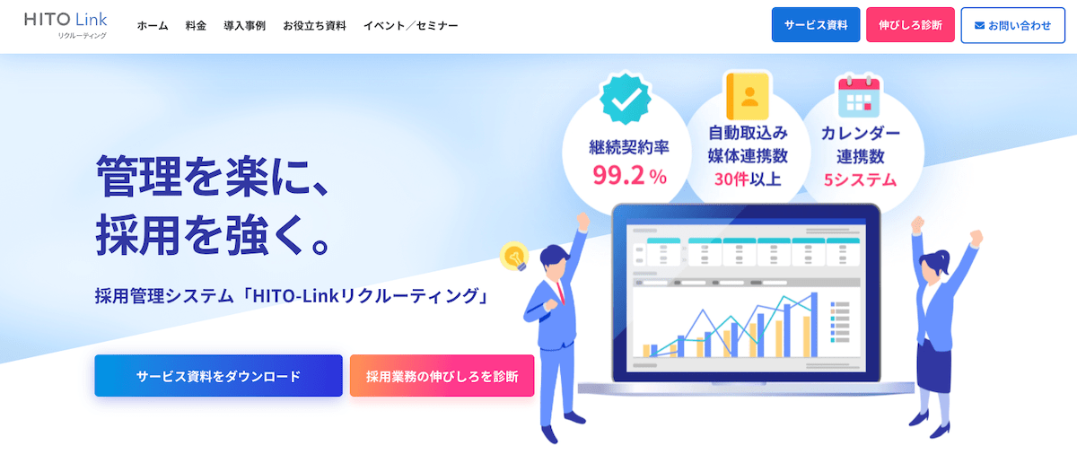 採用｜採用管理システム「HITO-Linkリクルーティング」