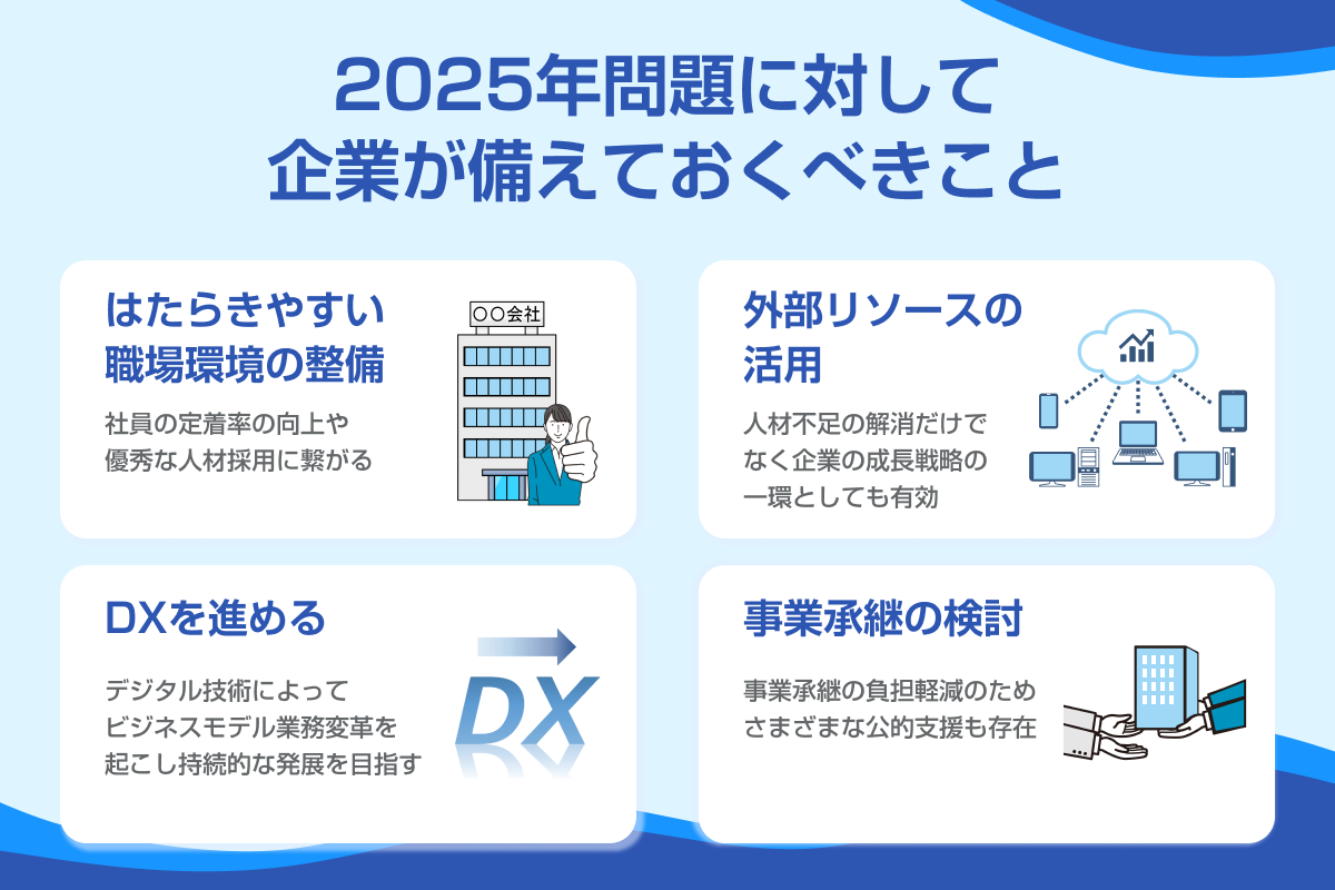 2025年問題に対して企業が備えておくべきこと