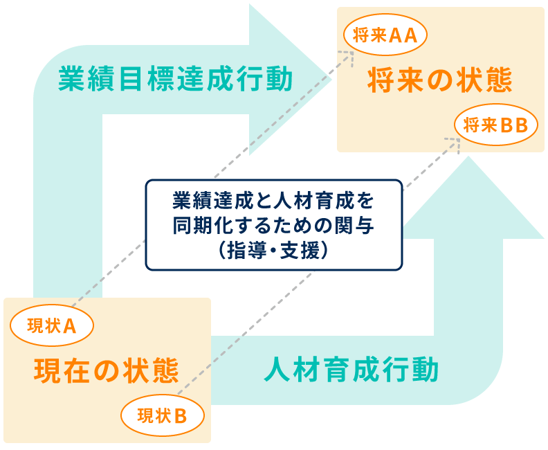 業績達成と人材育成の関連