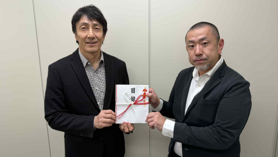 Athlete-Bridgeへの寄付の様子